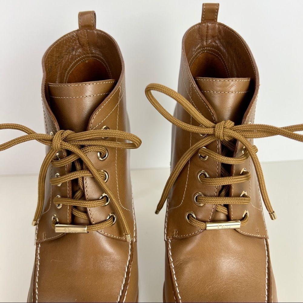 Dior leather lace up ankle boots size 7 - Picture 3 of 10